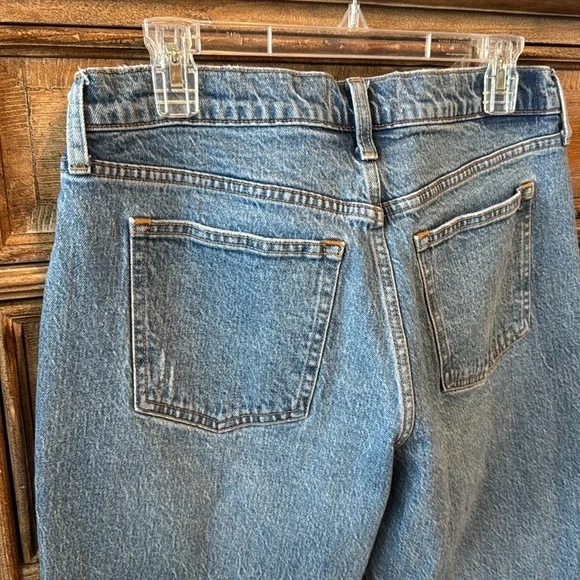 Abercrombie & Fitch baggy low rise jean 28/6s denim casual relaxed wide bootcut - Picture 5 of 6